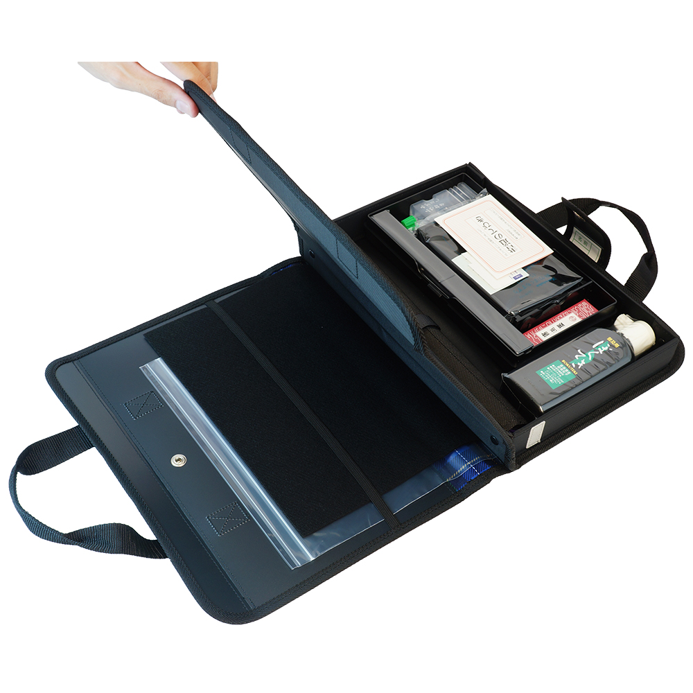 書道セットGA－570S 青チェック柄/ GA570-13 | 商品情報 | 墨