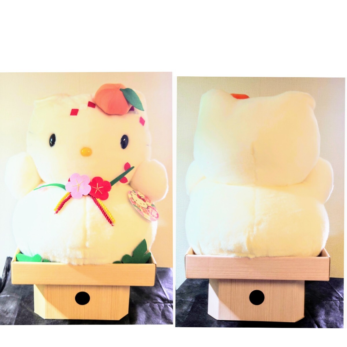 激レアハローキティの鏡餅ぬいぐるみ（L）2000 ハローキティ♡レトロ