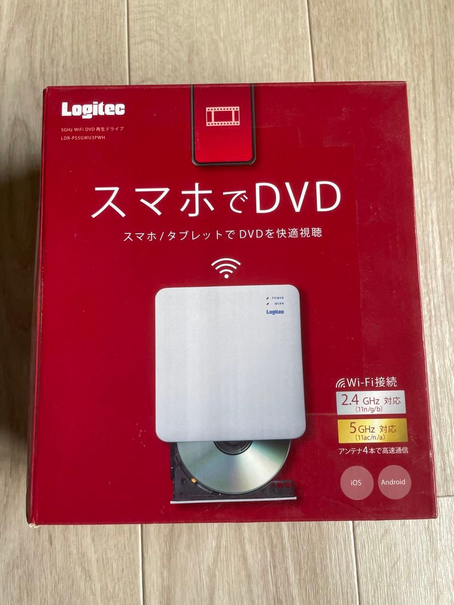 ロジテック スマホ用 DVDドライブ USB3.0 WiFi DVD再生ドライブ スマホ