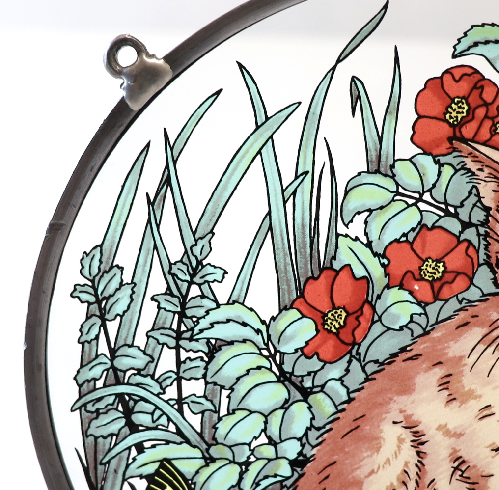 アメリカ ステンドグラス Cat 猫シカゴ美術館グラスマスターズ社