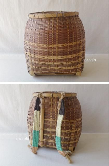 古民具かご(背負いかご2号) - 「暮らしの古民具・器こっころ