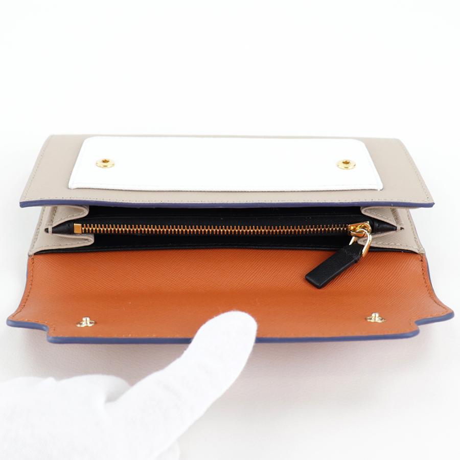 MARNI（マルニ） 財布 長財布 二つ折り バイカラー レザー 本革 ダブル