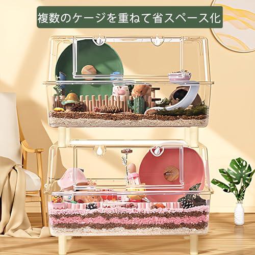 Ruexueの大型ハムスターケージ、ハムスターの二階建て大別荘,完全に