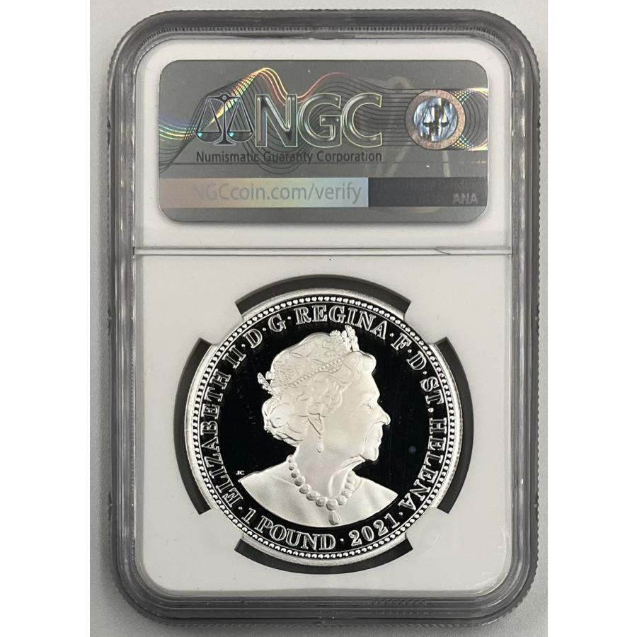 2021年 イギリス スリーグレイセス セントヘレナ 1ポンド 1oz 銀貨