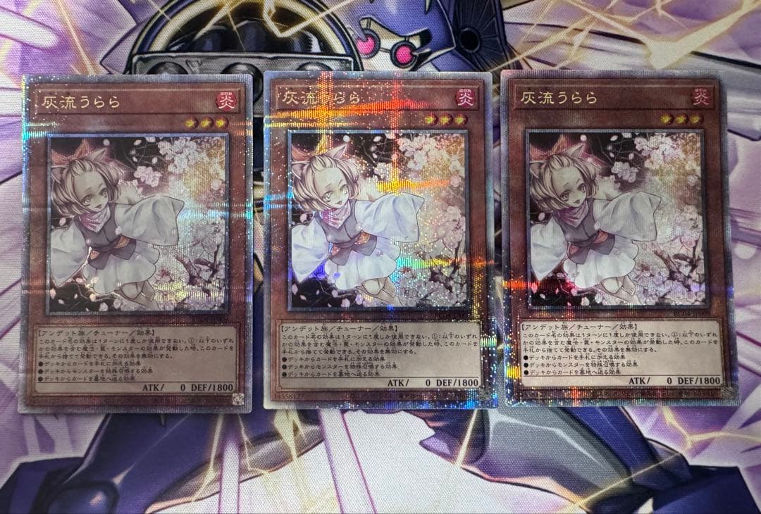 遊戯王　灰流うらら　クオシク3枚セット　25th ARS10】灰流うらら 25th クオシク イラスト違い 絵違い 遊戯王 灰流