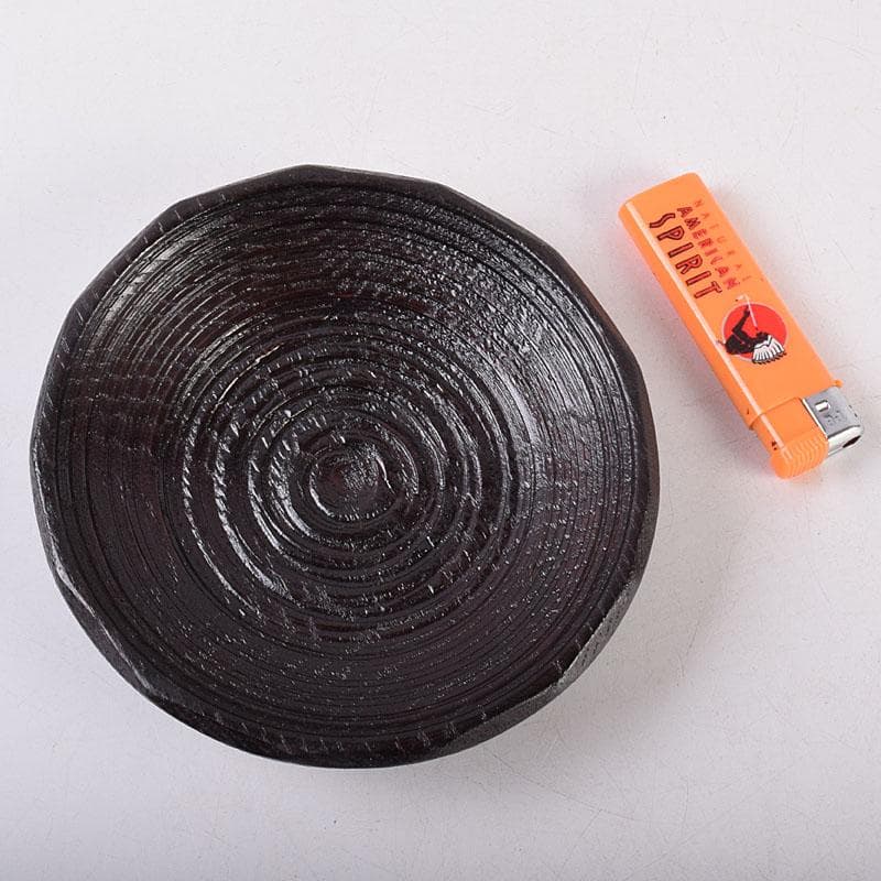 煎茶道具 漆芸家 村瀬治兵衛作 本漆 沢栗 茶托 五客