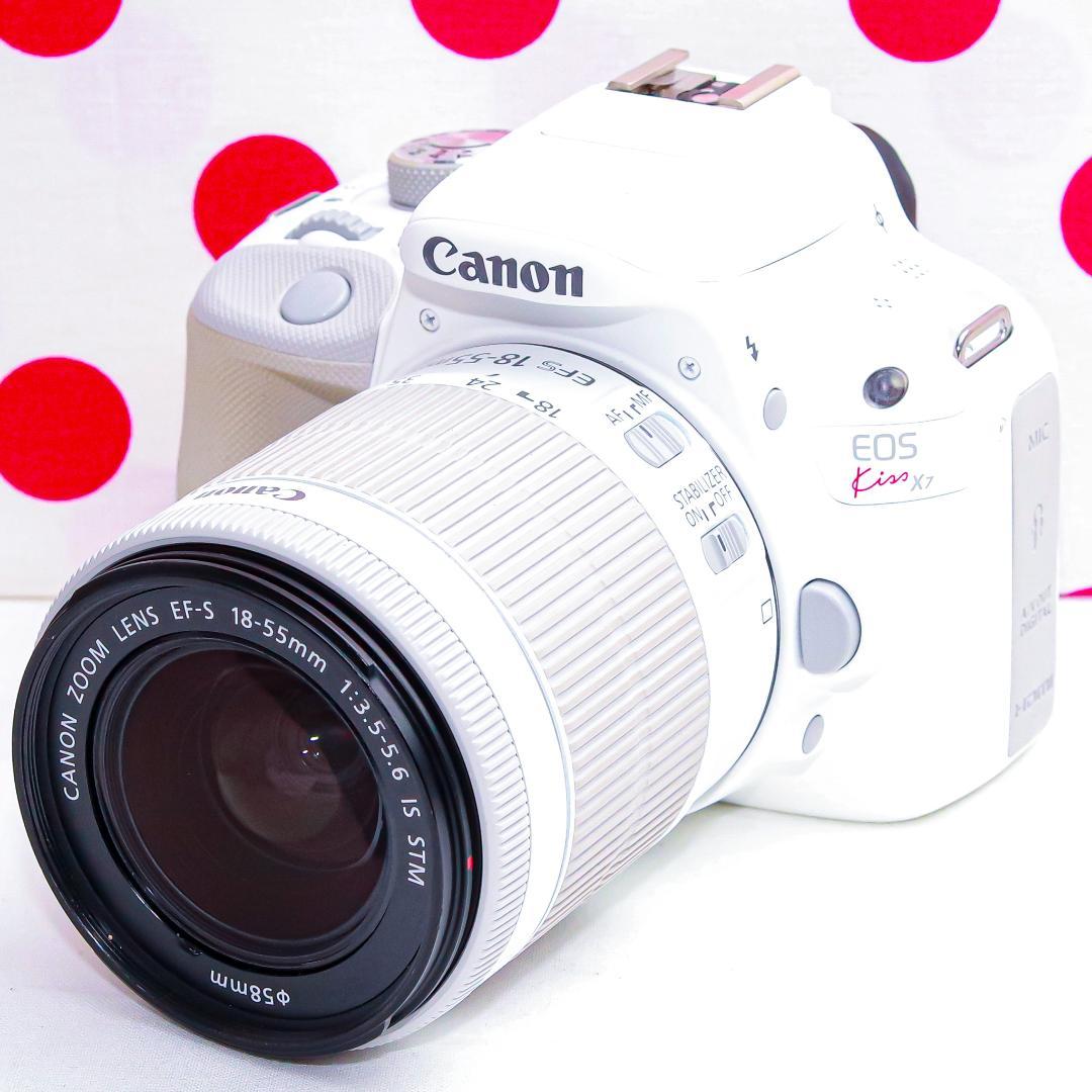 Canon kiss x7♡スマホに転送！♡入門用一眼レフ♡可愛いホワイトカラー