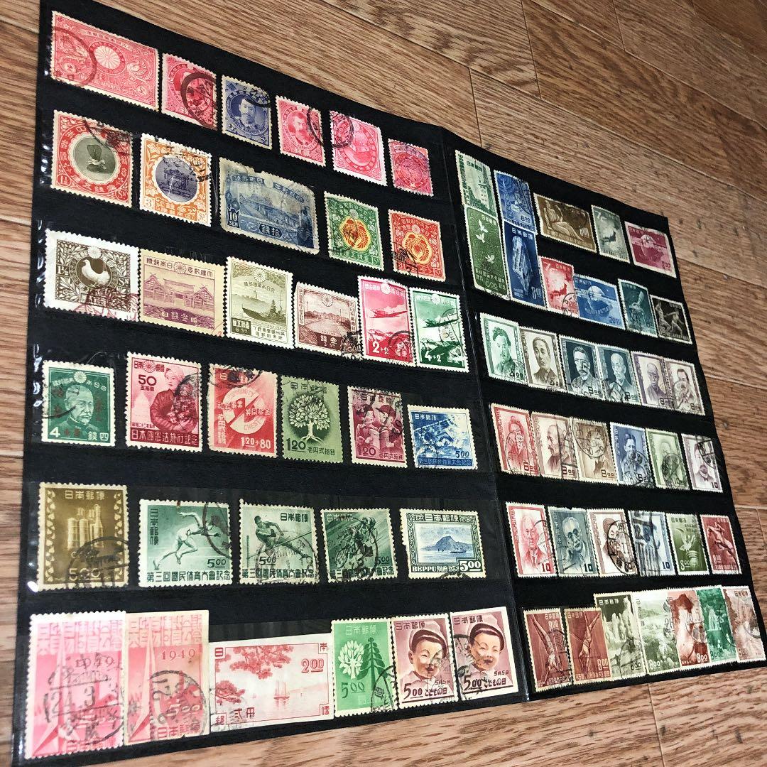 明治27年〜昭和26年の記念切手70種！使用済みで1枚数千円が多数！明治は6種 明治27年〜昭和26年の記念切手70種！使用済みで1枚数千円が多数！明治は6種