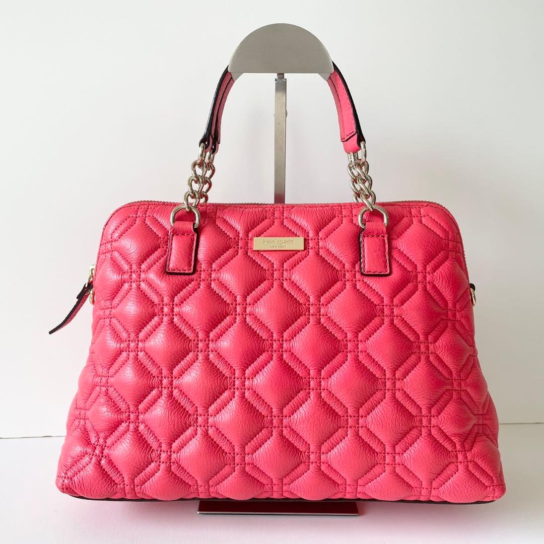 【ほぼ新品】kate spade 2way ハンドバッグ キルティング チェーン