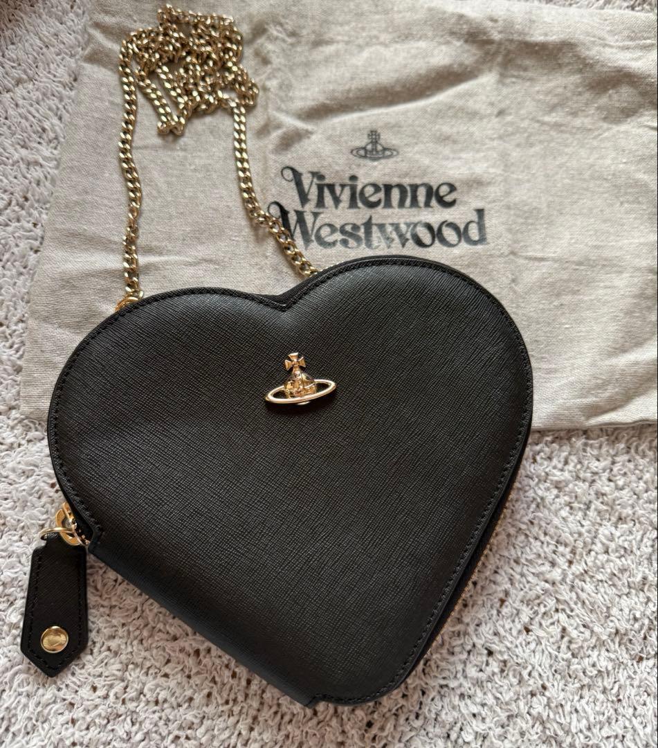 Vivienne Westwood ハート ショルダーバッグ ブラック