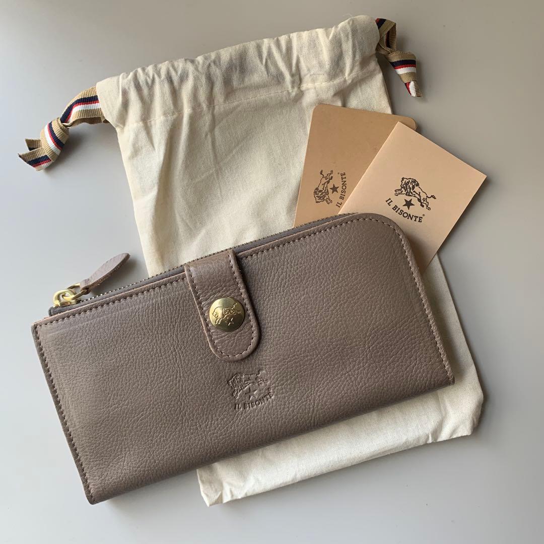 【新品】イルビゾンテ 長財布 二つ折り財布 グレー トルトラ イルビゾンテ IL BISONTE 長財布 グレー IL BISONTE（イルビゾンテ